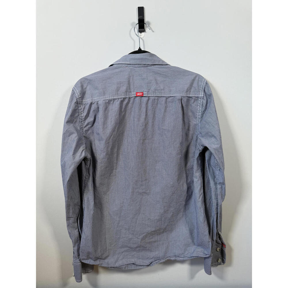 👔‎ Vintage Superdry “The Shirt Store” Pinstripe Button-Up — Size M - Picture 2 of 6